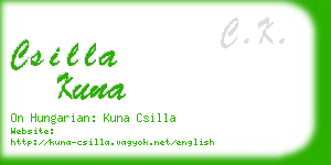 csilla kuna business card